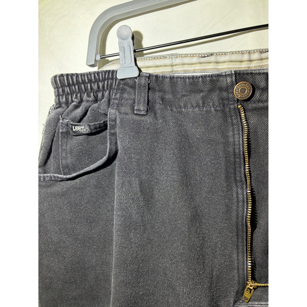 Lee Mens Total Freedom Relaxed Fit Jeans Faded Black Elastic Waist 36x29 Vintage - Picture 3 of 9